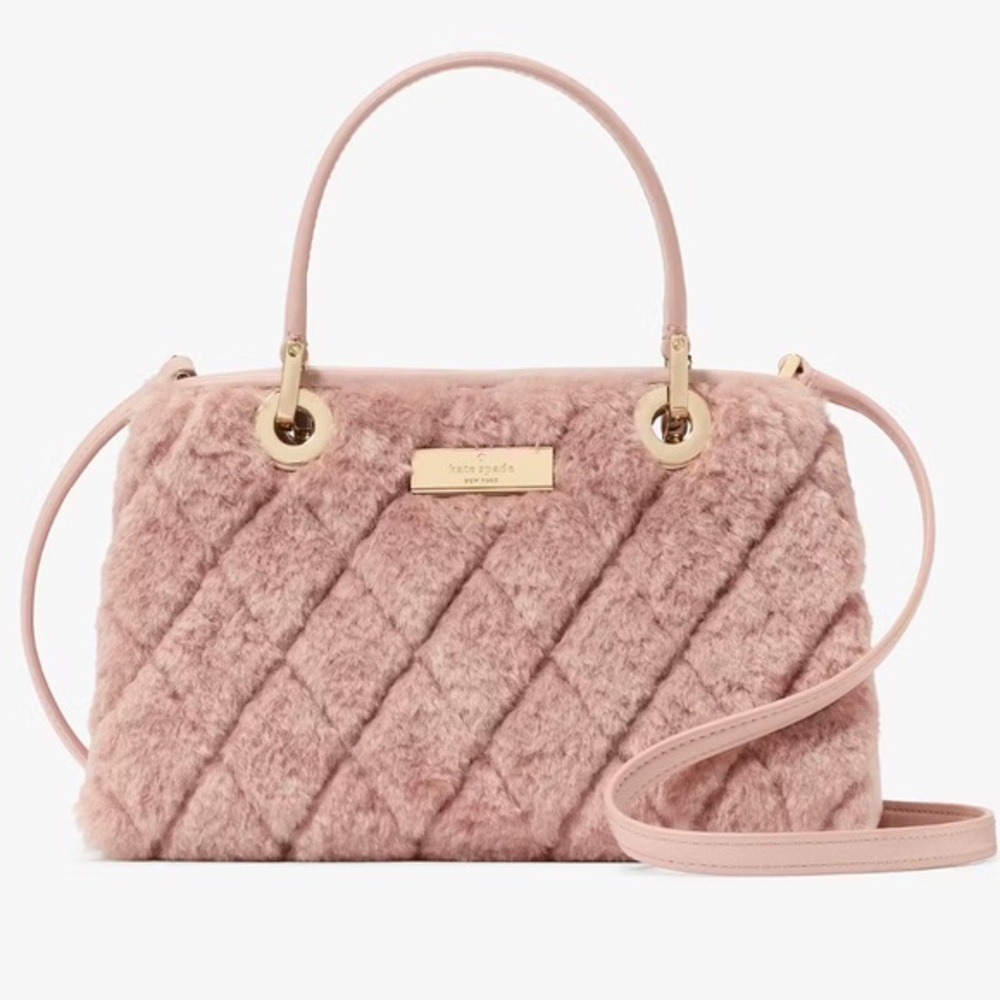 NWT KATE SPADE Carey Faux Fur Small Sullivan Satchel - Picture 5 of 10